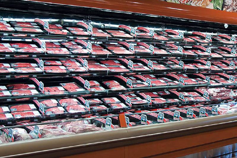 O5M-NRG and O5MR-NRG Five-Deck Cross Merchandising Display Case